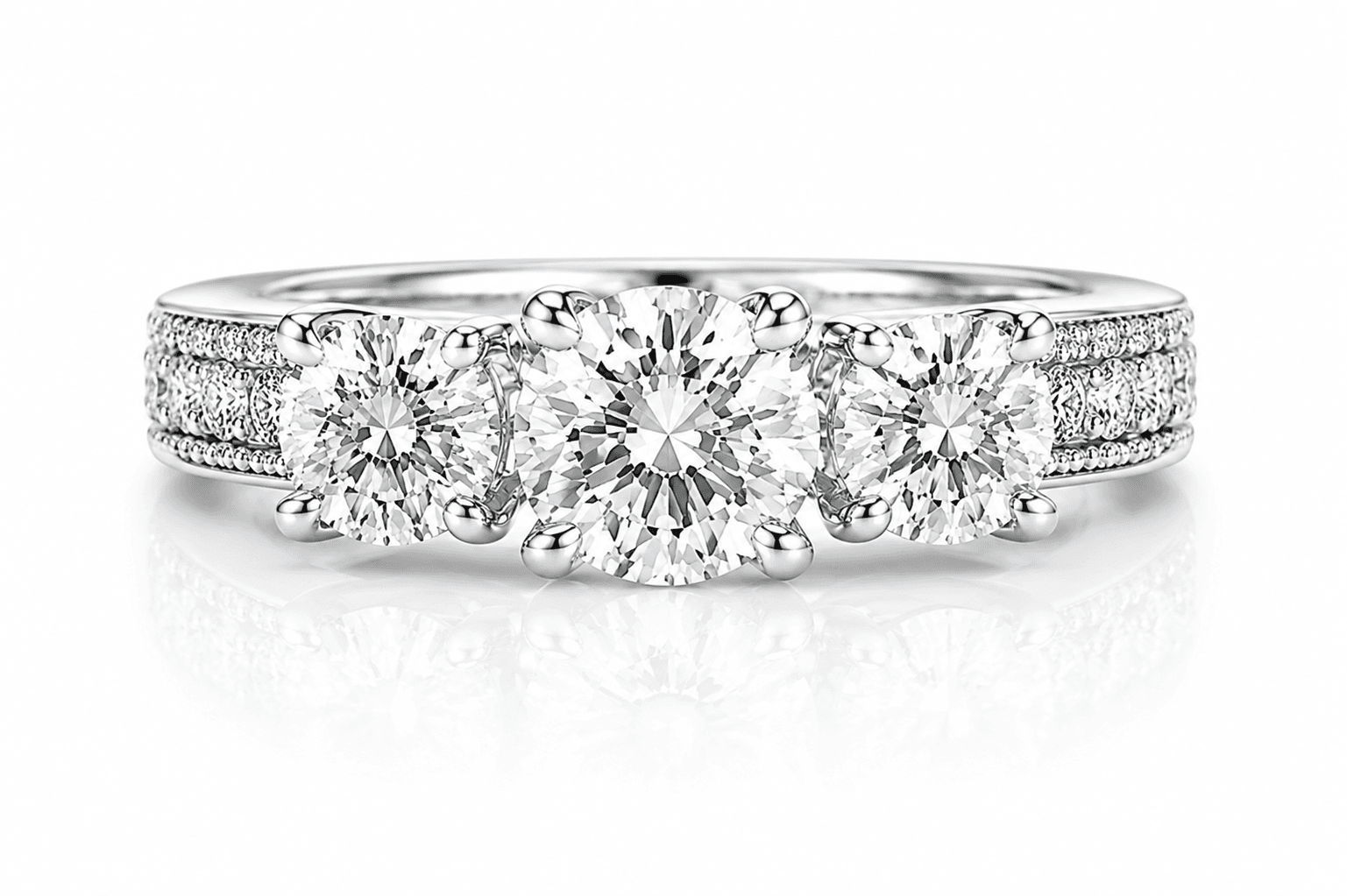 Twisted vine diamond engagement ring