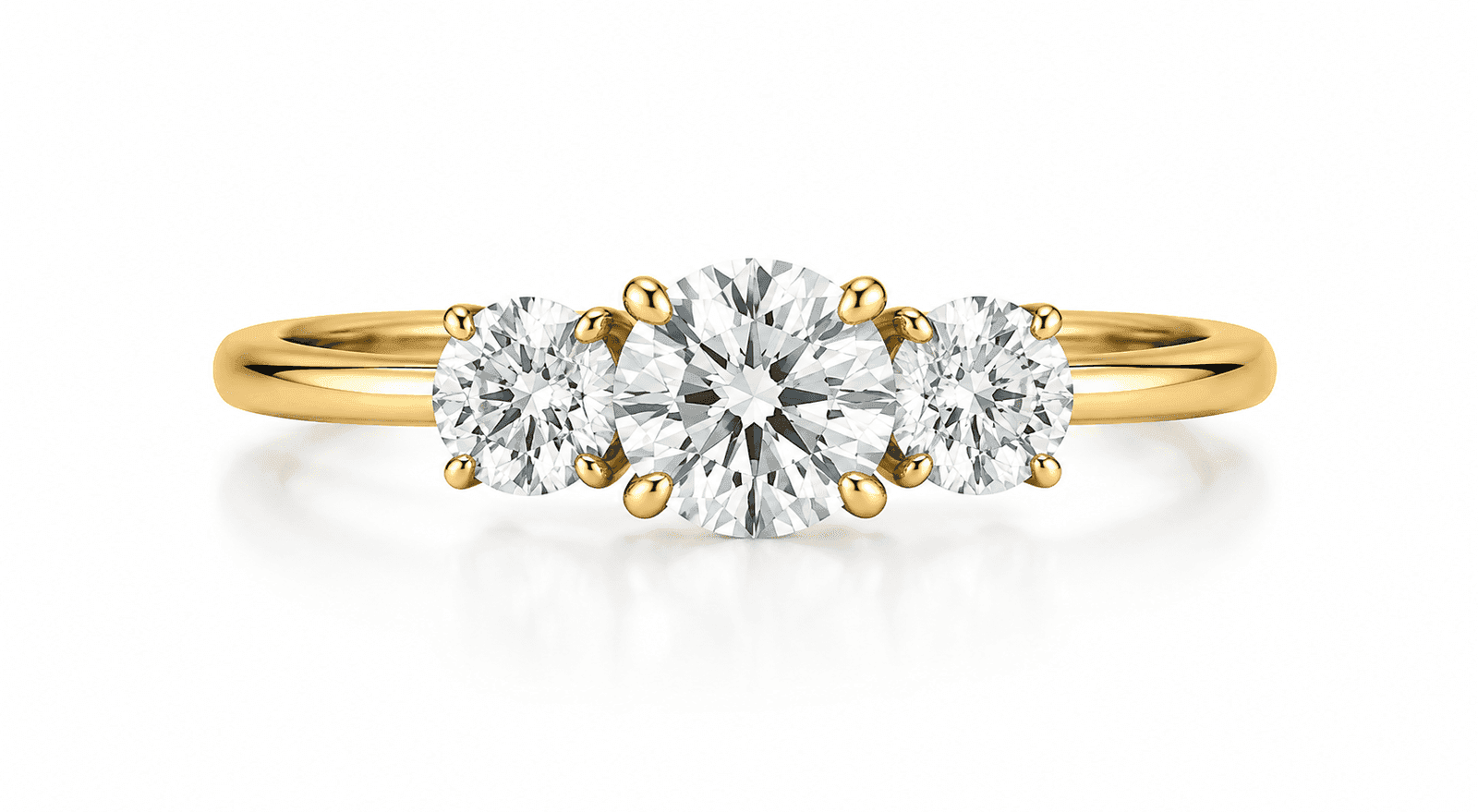 Trilogy diamond engagement ring